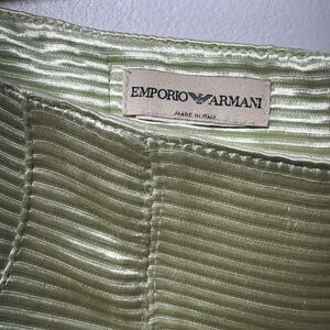 Emporio Armani Light Green Ribbed Textile
